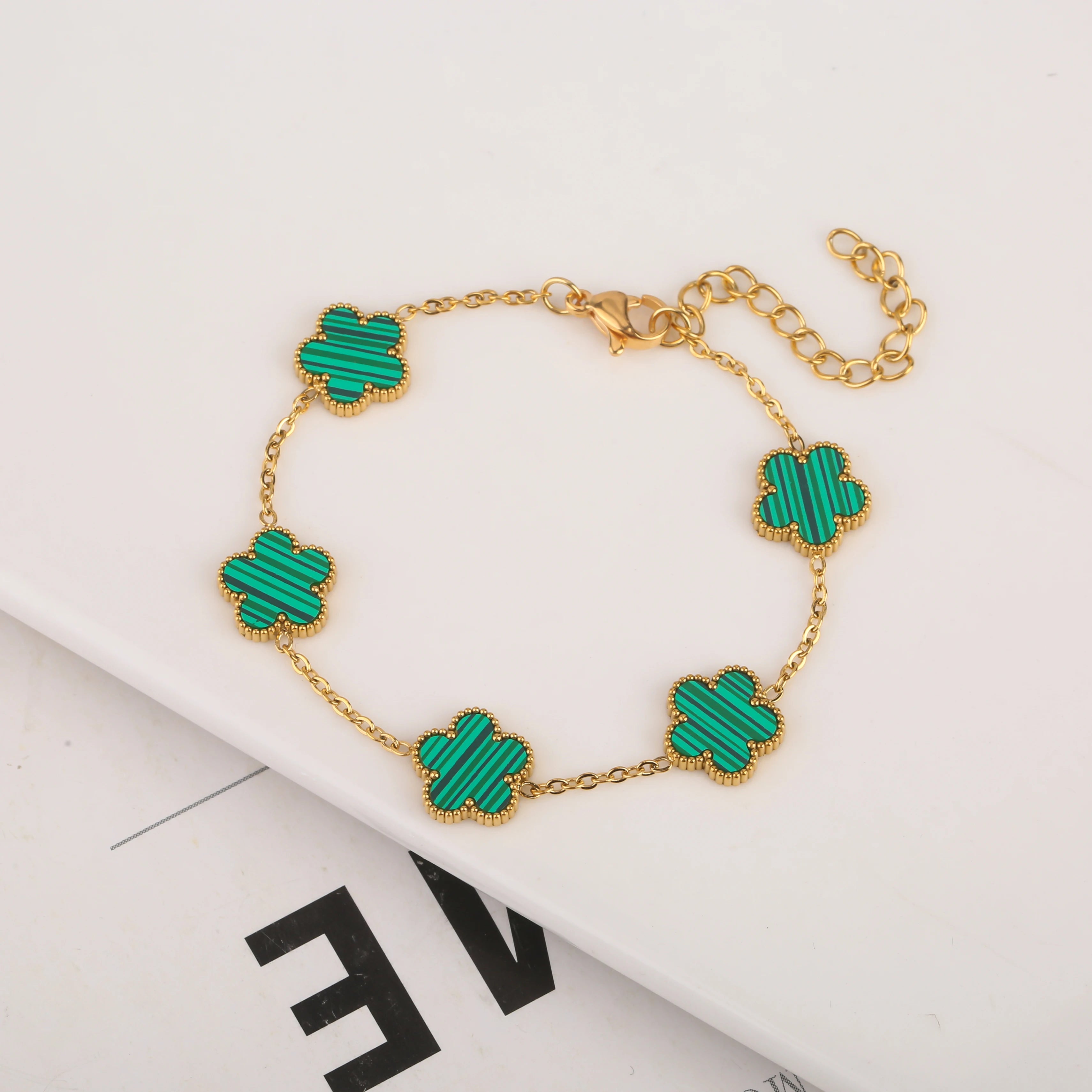 Clover Charm Adjustable Bracelet